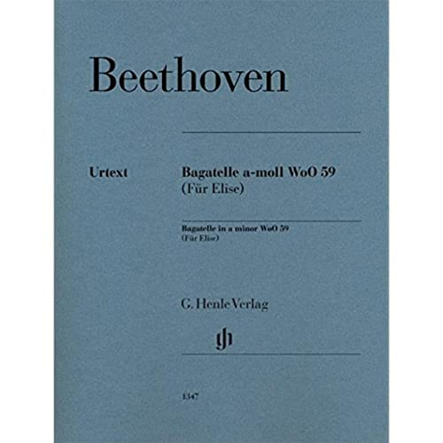 Bagatelle a-moll WoO 59 (Für Elise), Klavier zu zwei Händen: Instrumentation: Piano solo (G. Henle Urtext-Ausgabe) von HENLE